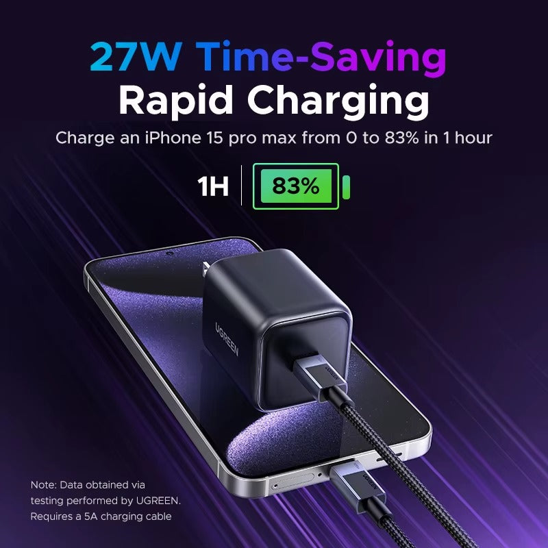 Cargador Rápido Ugreen Usb-c Gan De 45W